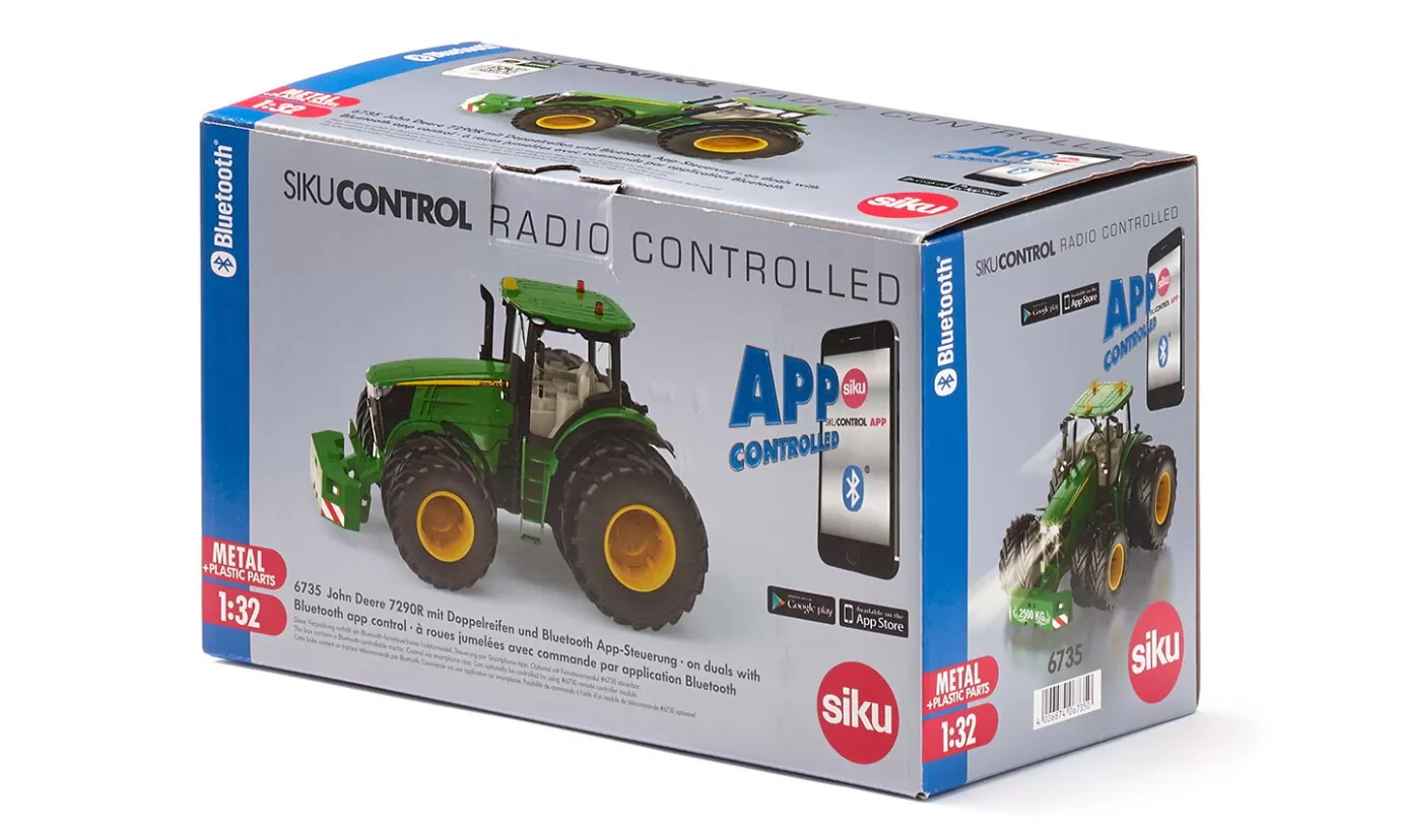 Tractoren>Siku John Deere 7290R met dubbele banden en Bluetooth app controle